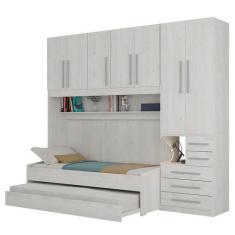 Imagem de Quarto Completo De Solteiro Com 2 Camas E Guarda-Roupa 1326D Carvalho