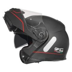 Imagem de Capacete Moto GP Tech A118 SV Viseira interna Articulado Preto fosco/vermelho 61