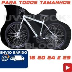 Imagem de Capa Couro Bicicleta Forrada Impermeável Preto Aro 20 - 29 - Uv-Block