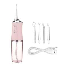 Imagem de Irrigador Oral Limpeza Bucal Recarregável 4 Bicos -ROSA - BC BORA COLE