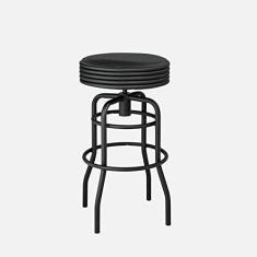 Imagem de Banqueta de Aço Giratória Panamá Compoarte Preto