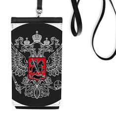 Imagem de Bolsa para celular com emblema nacional da Rússia com bolso preto