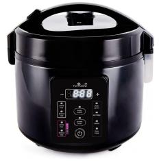 Imagem de Panela de Arroz Elétrica até 5 Xícaras não Cozidas com 3 Funções, 110V 500W, Yum Asia, Preta