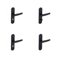 Imagem de Kit 2 Fechaduras Interna 1 WC 1 Externa Espelho Pado Preto