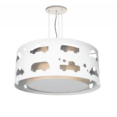 Imagem de Lustre Infantil Pendente Recorte Carrinhos 50X16 Cáqui