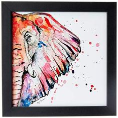 Imagem de Arte Maníacos Quadro Decorativo Elefante Color Espelhado - 65x46cm (Moldura em laca )