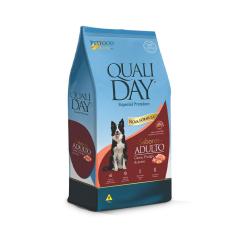 Imagem de Ração Qualiday para Cães Adultos Sabor Carne, Frango e Arroz - 3kg