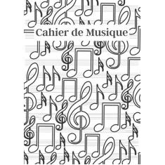 Imagem de Cahier de Musique: Carnet de partitions vierges, grand format A4, papier manuscrit avec 12 portées par page. Solfège, piano, composition musicale