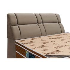 Imagem de Cabeceira Cama Box Estofada King King Imperador Marrom/Bege - Simbal