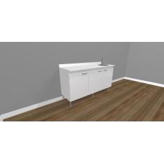 Imagem de Balcão Para Clínicas E Consultórios Triplo Com Pia - Deki Light - Deki