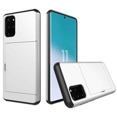 Imagem de SORAKA Capa para Samsung Galaxy S20 Plus com porta-cartões Capa para carteira Capa blindada para Samsung Galaxy S20 Plus 5G Capa para PC TPU de camada dupla Capa à prova de choque