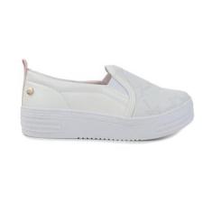 Imagem de Tênis Infantil Feminino Pink Cats Slip On Rives Branco V4140-Feminino