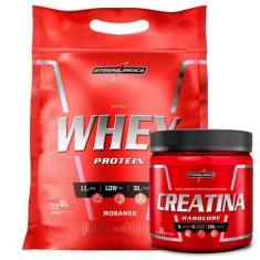 Imagem de Nutri Whey Protein 907g Refil + Creatina 300g Integralmedica, Morango