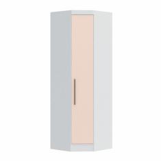 Imagem de Armário Guarda Roupa de Canto Oblíquo 1 Porta Infinity Móveis Castro Branco Line/Blush Line