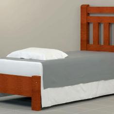 Imagem de Cama de Solteiro Tokio de Madeira Angelim Mel
