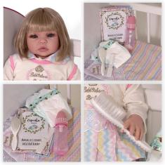 Imagem de Boneca Estilo Baby Alive Reborn Realista Corpo de Pano