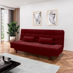 Imagem de Sofá Cama 3 Lugares 190 Cm Sofanete Nabalina Vinho