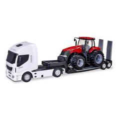 Imagem de Caminhão De Brinquedo Iveco Plataforma Com Trator Case Usual - Usual B