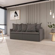 Imagem de Sofá Retrátil e Reclinável 3 Lugares 220cm Dália Cabecasa Madeiramadeira Grafite