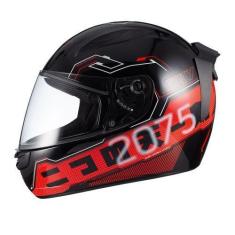 Imagem de Capacete Sky Two Sorah Preto Brilho Transf Vermelho 56 - MOTOSKY
