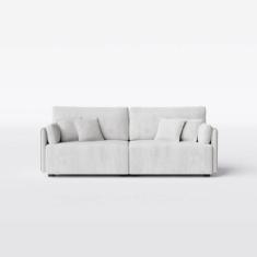 Imagem de Sofá Living Barcelona 1,80m em Boucle Sheep Gold Branco Cru - Home Mob