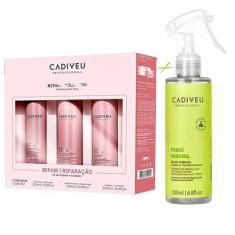 Imagem de Kit Cadiveu Repair Solution + Creme Ativa Cachos Maxi Waves - Cadiveu