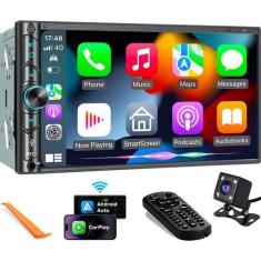 Imagem de Estéreo de carro sem fio de dois dín SJOYBRING com Carplay e Android