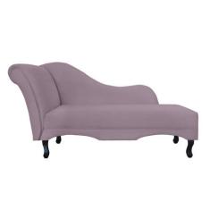 Imagem de Recamier Decorativo Divã Olivia Suede Rosê Pés Madeira Ms Decor - Não