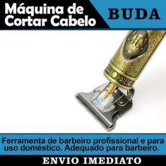 Imagem de Máquina De Cortar Cabelo E Aparar Barba Buda Sem Fio Uso Profissional