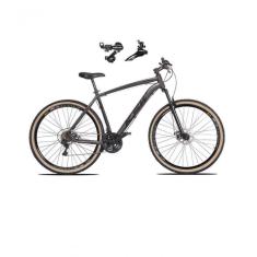 Imagem de Bicicleta Aro 29 Ksw Xlt Alumínio 24v Câmbios Shimano Garfo Suspensão Pneu Faixa Bege Grafite 21