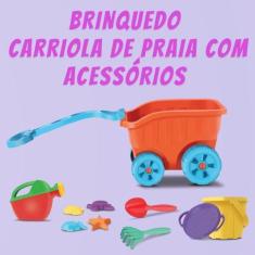 Imagem de Brinquedo Carriola De Praia Com Acessorios Infantil Divertoys