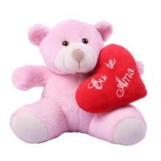 Imagem de Ursinho de Pelúcia Com Coração Eu Te Amo - ThamyBaby, Rosa
