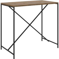 Imagem de Mesa Industrial Steel Quadra Artesano 110 cm (largura) em MDP Vermont Estrutura Aço Preto Fosco