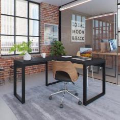 Imagem de Escrivaninha em L Yon Operacional 120x70x75 Preto