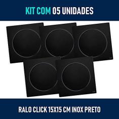 Imagem de Kit 05 - Ralo Click de Banheiro 15x15 cm (Inox )