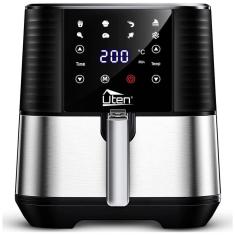 Imagem de Fritadeira Elétrica Air Fryer 5,5 Litros com 7 Predefinições com Tela Digital, 110V 1700W, Uten, Prata e Preta