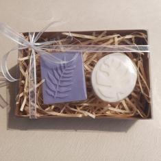 Imagem de Kit 2 Sabonete Vegetal Lavanda Karité AloeVera Presente 180g