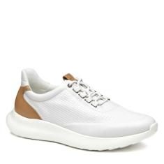 Imagem de Johnston & Murphy Tênis masculino Amherst 2.0 em relevo U-throat, Branco, 41