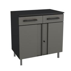 Imagem de Balcão Multiuso Aço Telasul Multibox 2gv Cinza/preto