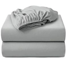 Imagem de Hotella 2 peças de lençol King Size 100% microfibra apenas, 198 x 203 cm, lençol de baixo com bolso profundo de qualidade hoteleira, adequado para colchão de 15 cm, 20 cm, 35 cm, lavável na máquina e