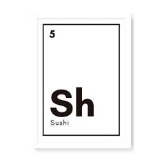 Imagem de Arte Maníacos Quadro Decorativo Sushi Elemento - 23x16,25cm (Moldura caixa em laca )