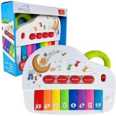 Imagem de Pianinho Infantil Musical Educativo Animais Som Luz Melodia Bebe CBS03
