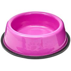 Imagem de Comedouro e Bebedouro Pesado Filhote Grande, 450ml Rosa Tudo Pet para Cães