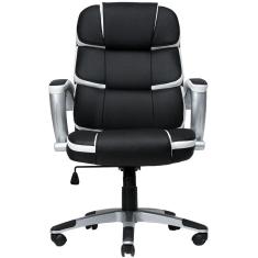 Imagem de Cadeira Presidente Corporate Giratoria Preto e Branco Mymax