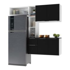 Imagem de Armário De Cozinha Compacta Mp2005 Sofia Multimóveis Branca/Preta