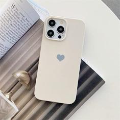 Imagem de Candy Color Love Heart Phone Case Para iphone 14 13 12 Mini 11 Pro XS Max 8 7 Plus X XR SE 2 3 Silicone Soft TPU Back Cover, Antique White, For iphone 13