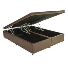Imagem de Base Box Bau Queen Sintético Marrom - Top Premium Base Box