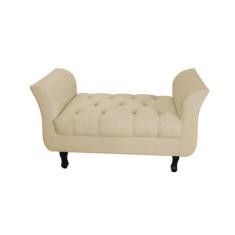 Imagem de Divã Recamier Barcelona - 1,00 Suede - Bege - Ecotec Decor