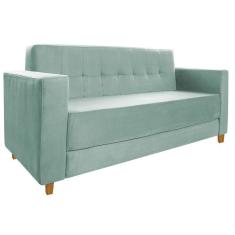 Imagem de Sofá 2 Lugares Linho Azul Turquesa