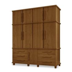 Imagem de Guarda Roupa Roupeiro Magnólia 4 Portas Carvalho - Luapa Móveis